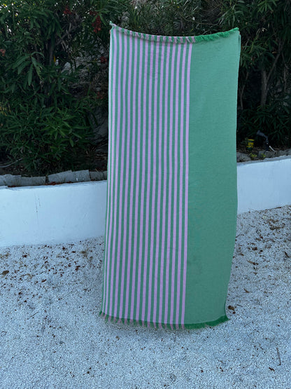 КЪРПА STRIPE GREEN AND PINK