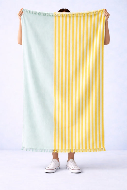 КЪРПА STRIPE MINT AND YELLOW