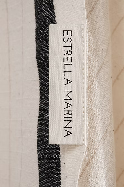 Плажна кърпа BOHO OFF WHITE & BLACK LINE