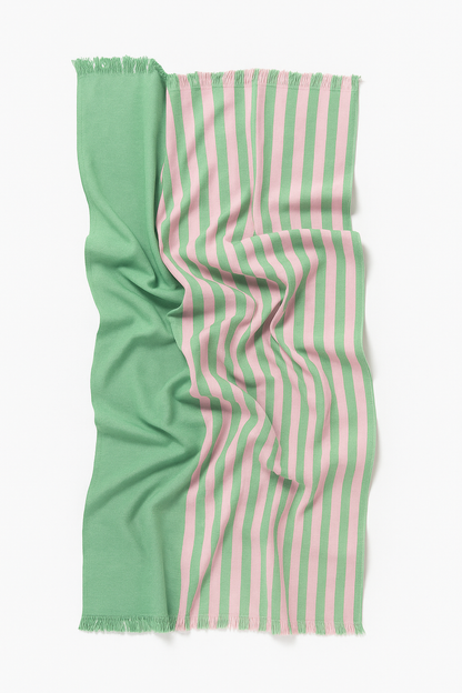 КЪРПА STRIPE GREEN AND PINK