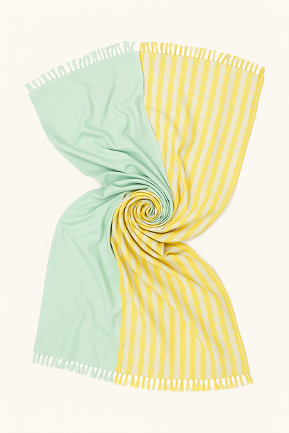 КЪРПА STRIPE MINT AND YELLOW