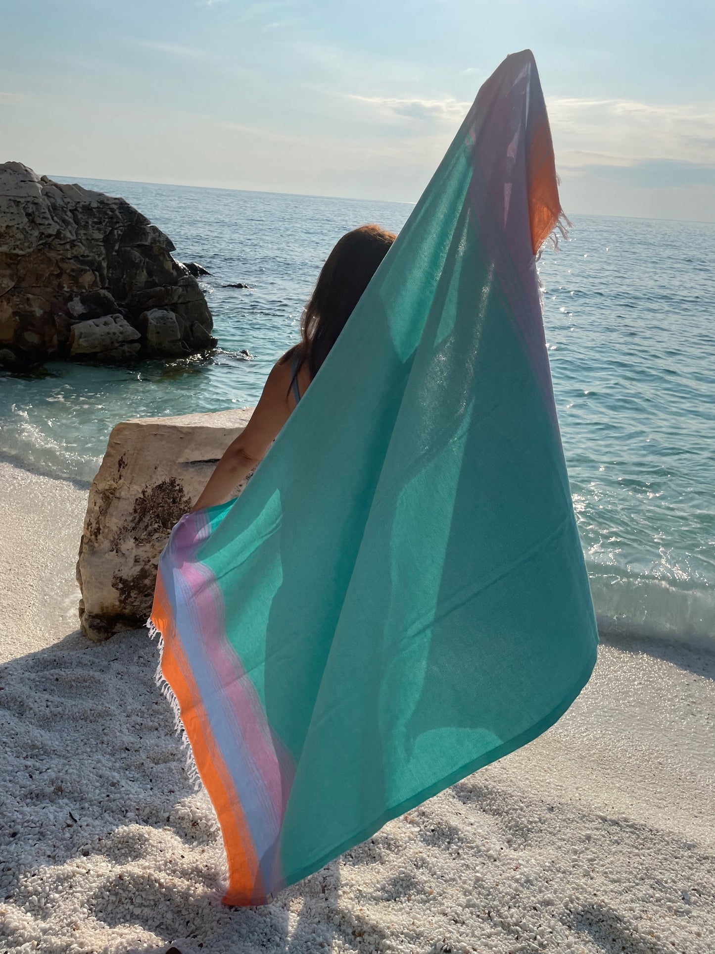 КЪРПА SEA GREEN, PURPLE & ORANGE