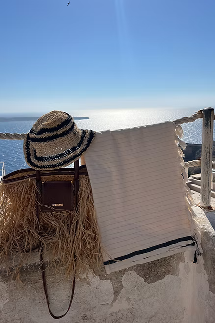 Плажна кърпа BOHO OFF WHITE & BLACK LINE